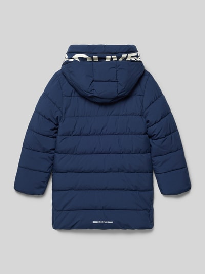 s.Oliver RED LABEL Gewatteerd regular fit jack met capuchon Marineblauw - 3