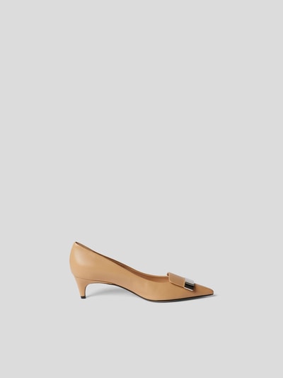 Sergio Rossi Pumps aus Leder Sand 5