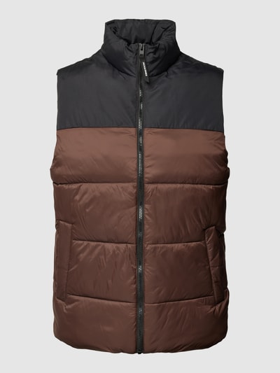 Jack & Jones Bodywarmer met opstaande kraag, model 'TOBY' Donkerbruin - 2