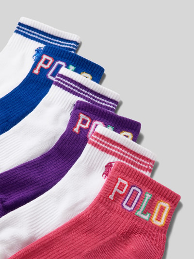 Polo Ralph Lauren Sneakersokken met labeldetail in een set van 6 paar Wit - 2