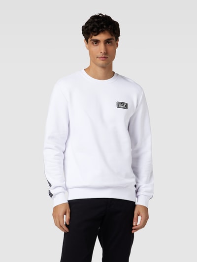 EA7 Emporio Armani Sweatshirt met labeldetail Wit - 4