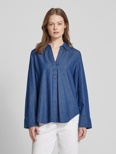 Marc O'Polo Bluzka jeansowa o kroju relaxed fit z mieszanki bawełny i lyocellu Niebieski melanż 4