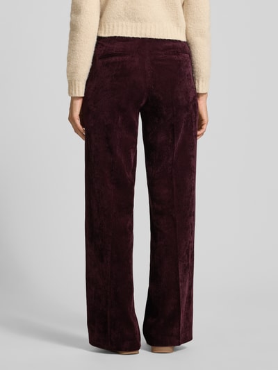 CAMBIO Wide Fit Cordhose mit Bügelfalten Modell 'Amelie' Bordeaux 5