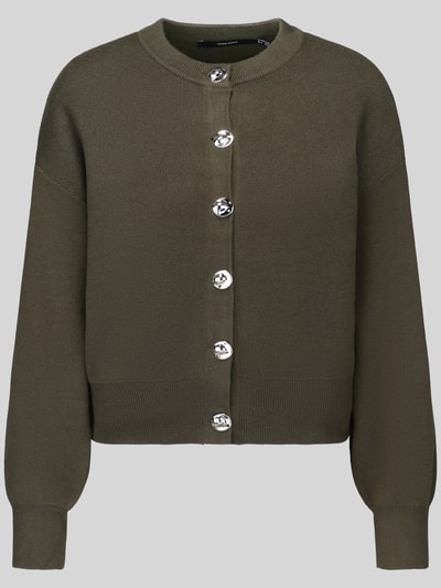 VERO MODA Regular Fit Strickjacke aus Viskose-Mix Modell 'NOELLA' Dunkelgruen 2