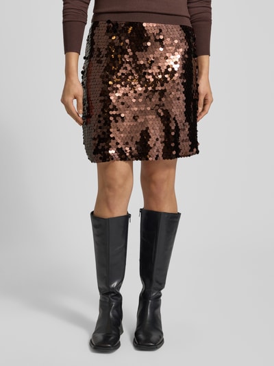 B.Young Regular Fit Rock mit Allover-Pailletten-Besatz Modell 'Tacca' Mittelbraun 4