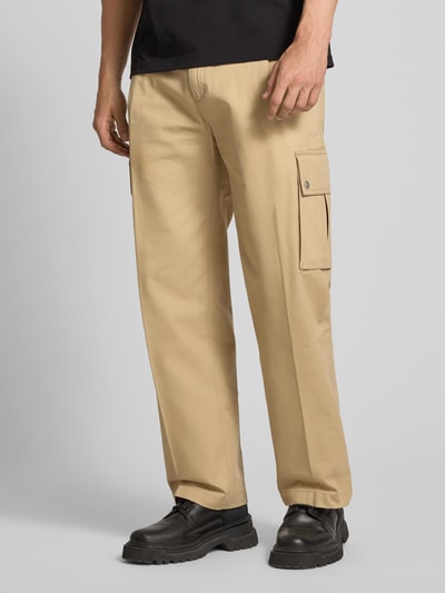 HUGO Regular fit cargobroek met steekzakken, model 'Graysen' Beige - 4