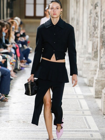 Proenza Schouler Cropped Jacke mit Baumwolle Black 2