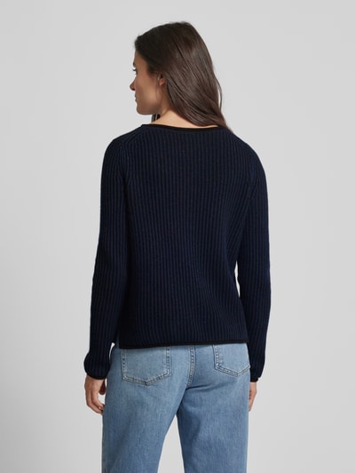 Christian Berg Woman Kaschmirpullover mit Effektgarn Dunkelblau 5