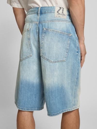 Only & Sons Korte baggy fit jeans in 5-pocketmodel, model 'CARL BALLOON' Lichtblauw - 3