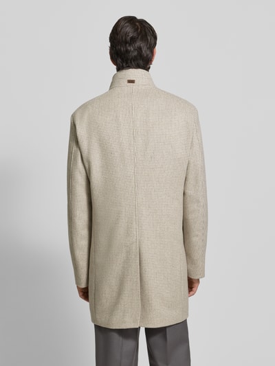 JOOP! Collection Lange jas van wolmix met opstaande kraag, model 'Maico' Beige - 5