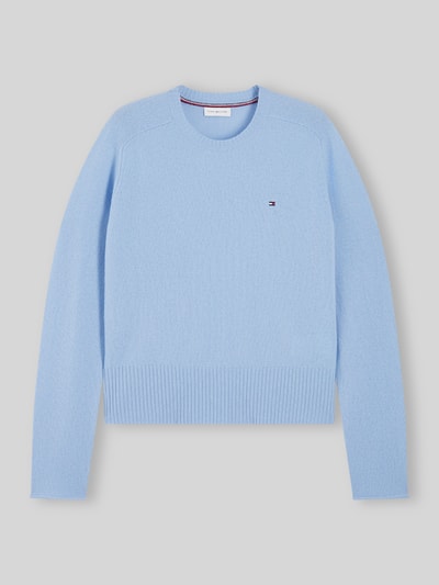 Tommy Hilfiger Slim Fit Pullover aus reiner Wolle Hellblau 2