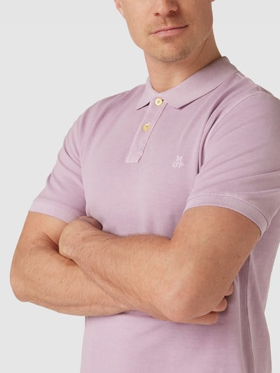 Marc O'Polo Poloshirt met korte knoopsluiting Lila - 3