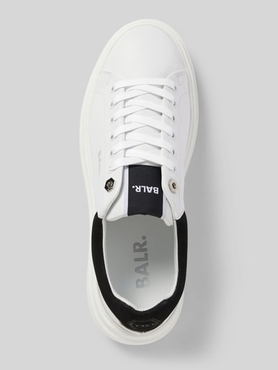 Balr. Sneakers van leer met labelprint, model 'Game Day' Wit - 3