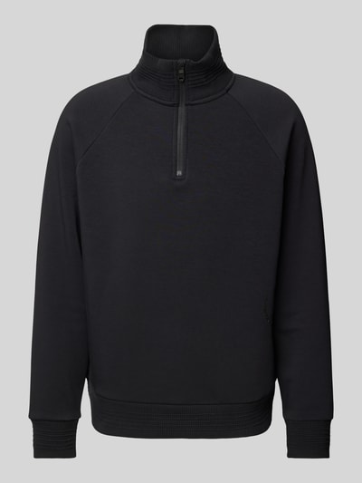 BOSS Green Sweatshirt mit Troyer-Kragen Modell 'Saggel' Black 2