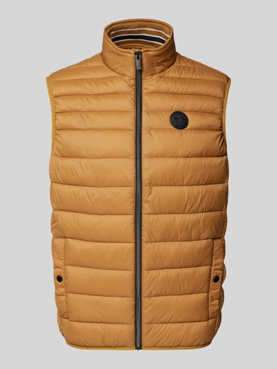 Christian Berg Men Bodywarmer met labelpatch Hazelnoot - 2