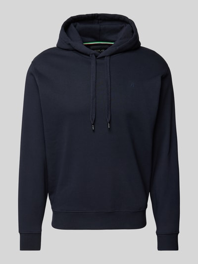 Replay Hoodie mit gerippten Abschlüssen Marine 1