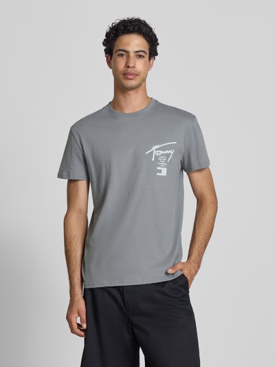 Tommy Jeans Regular Fit T-Shirt aus reiner Baumwolle Mittelgrau 4
