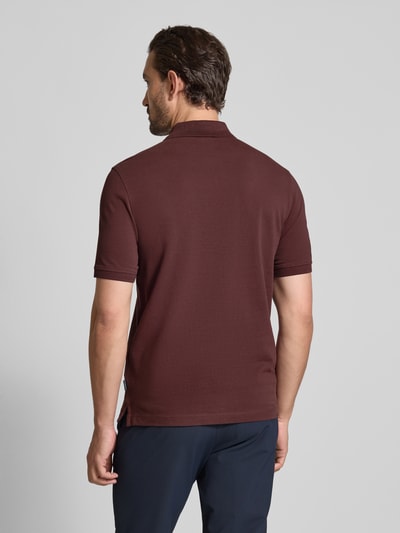 bugatti Regular Fit Poloshirt mit Reißverschluss Bordeaux 5