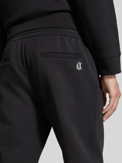 ARMANI EXCHANGE Spodnie dresowe z elastycznym ściągaczem Czarny 3