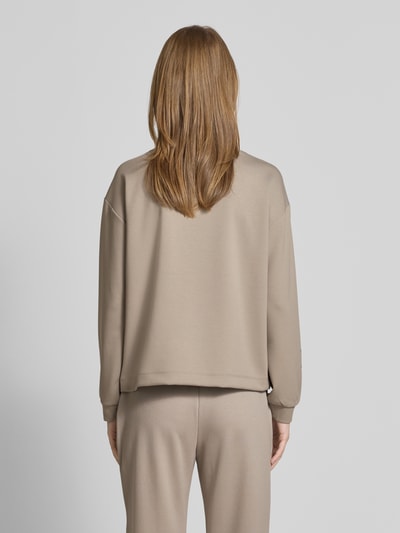 monari Sweatshirt met opstaande kraag Taupe - 5