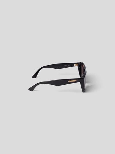 Bottega Veneta Unisex Sonnenbrille im Cat-Eye-Stil Schwarz 4