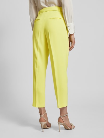 BOSS Spodnie materiałowe w kant model ‘Tapiah’ Neonowy żółty 5