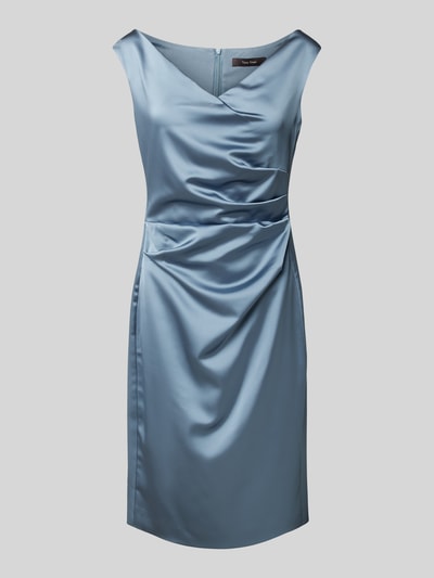 Vera Mont Cocktailkleid mit Wasserfall-Ausschnitt Rauchblau 2