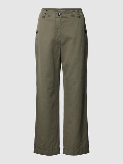 Marc Cain Wide fit broek met knoopsluiting Kaki - 2