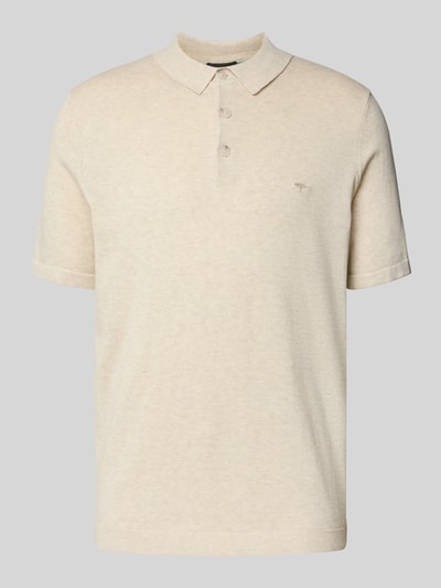 Fynch-Hatton Regular Fit Poloshirt in Strick-Optik Offwhite 2