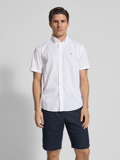 Tommy Hilfiger Regular fit vrijetijdsoverhemd met korte mouwen, model 'FLEX' Wit - 4