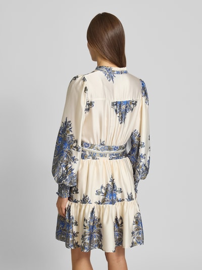 Neo Noir Tunikakleid mit Bindegürtel Modell 'MALFIDA' Blau 5