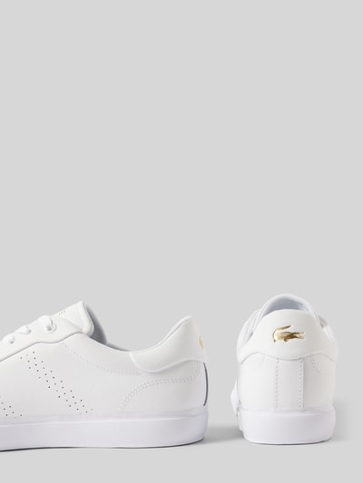 Lacoste Sneakersy skórzane z aplikacją z logo model ‘POWERCOURT 2.0’ Biały 2