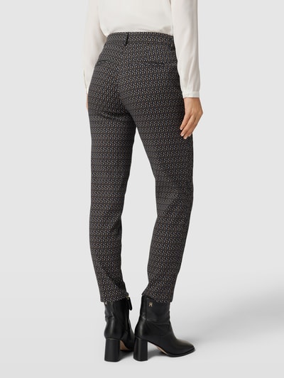 Brax Stoffen broek in verkort design met all-over motief Olijfgroen - 5