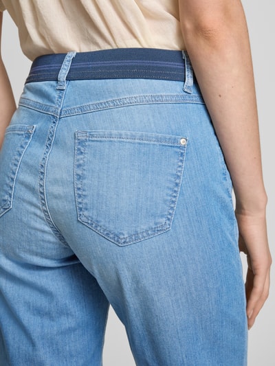 Angels Regular fit bermuda met elastische band, model 'SPORTY' Blauw - 3