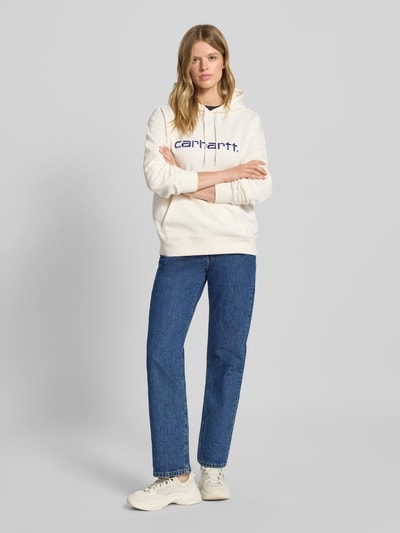 Carhartt Work In Progress Hoodie mit Känguru-Tasche Offwhite 1