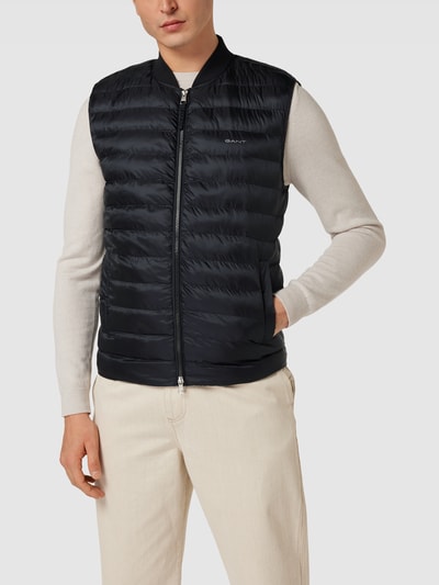 Gant Steppweste mit Logo-Print Modell 'Gillet' Black 4