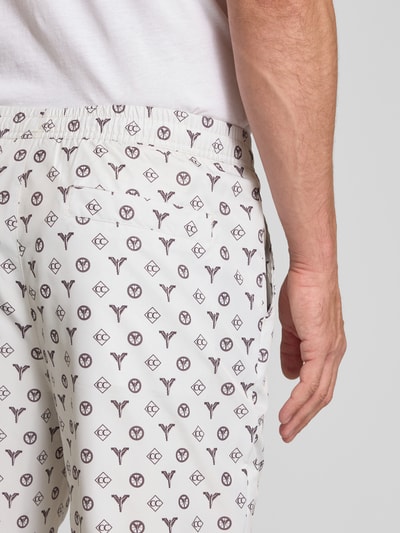 CARLO COLUCCI Wide Leg Sweatpants mit elastischem Bund Offwhite 3