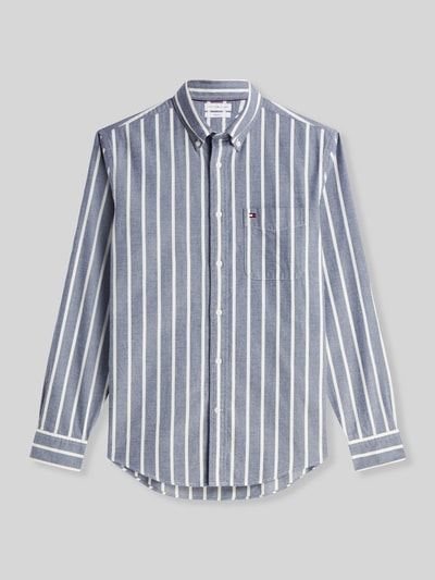 Tommy Hilfiger Regular Fit Freizeithemd aus reiner Baumwolle Marine 2