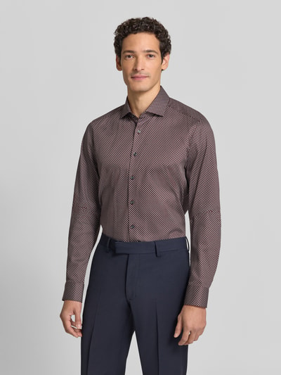 OLYMP Level 5 Body Koszula biznesowa o kroju slim fit z mieszanki bawełny Bordowy 4