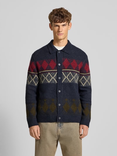 Marc O'Polo Denim Sweter z dzianiny o kroju relaxed fit z mieszanki żywej wełny z dodatkiem moheru Ciemnoniebieski 4