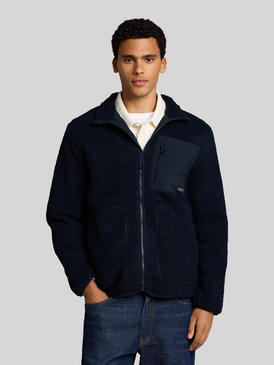 Tom Tailor Denim Teddyjacke mit Brusttasche Marine 4