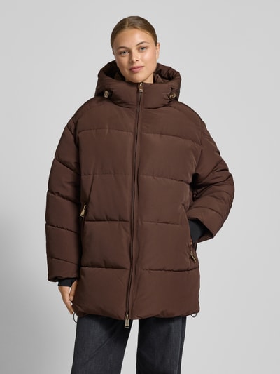 WITHBLACK Puffer Jacket met capuchon Donkerbruin - 4