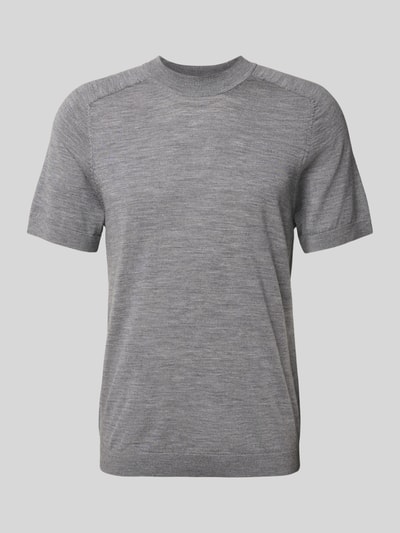 SELECTED HOMME Regular fit T-shirt van zuivere wol Middengrijs - 2