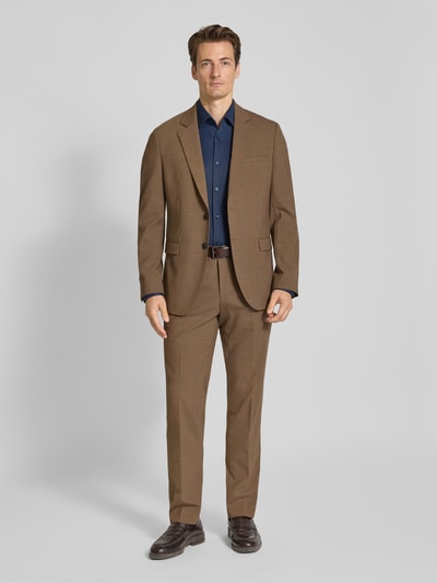 BOSS Slim Fit Hemd mit einreihiger Knopfleiste Modell 'HANK' Marine 1