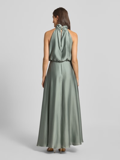 Swing Abendkleid in Wickel-Optik mit Stehkragen Lind 5