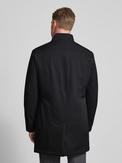 MCNEAL Lange jas met opstaande kraag en steekzakken Zwart - 5