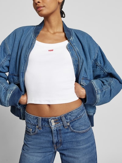 Levi's® Top z efektem prążkowania Biały 3