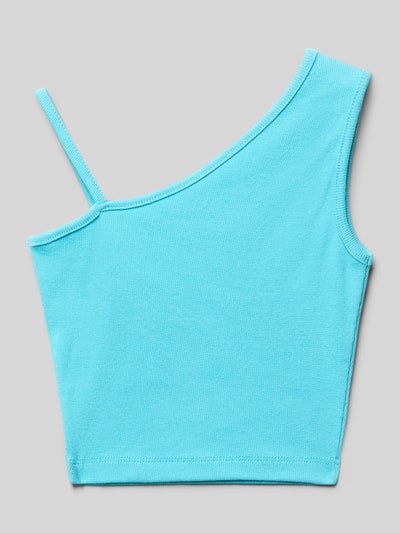 Blue Effect Top z prążkowanymi wykończeniami Turkusowy 3