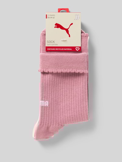 PUMA Socken mit Label-Print im 2er-Pack Rosa 3