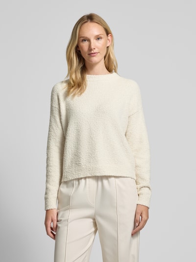 Jake*s Casual Oversized Strickpullover mit gerippten Abschlüssen Ecru 4